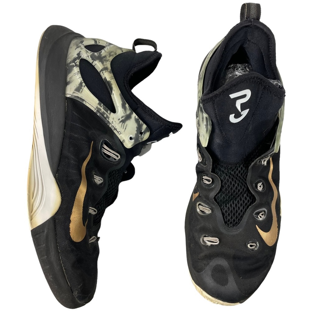 Nike Paul George Zoom Hyperrev 2015 Basketball Shoes Size 13 Black Gold White PG
